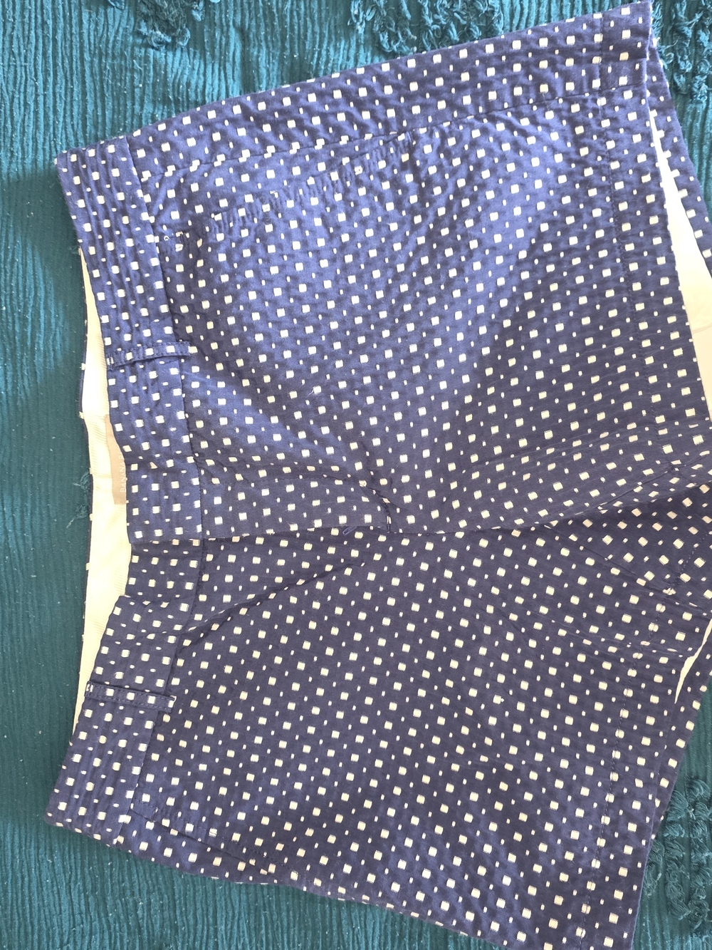 Banana Republic Navy Blue Polka Dot Chino Shorts